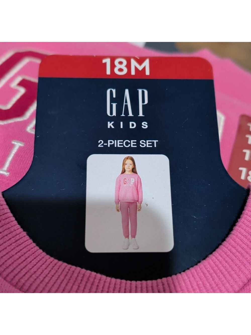 Gap Toddler Girls Logo Fleece Set Pink Multiple Sizes - Picture 6 of 7